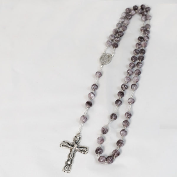 Striped glass rosary Online - Galleria San Pietro